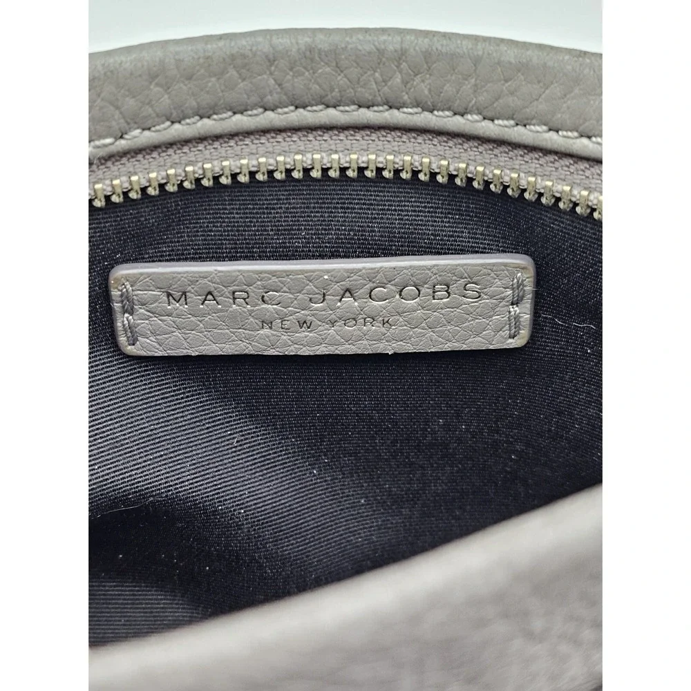MARC JACOBS Classic Q Percy Small Gray Leather Crossbody Bag Grey Purse New York